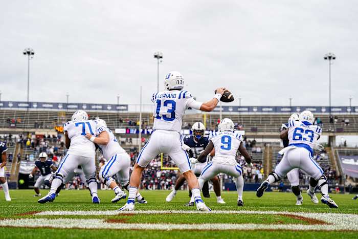Duke football versus UConn